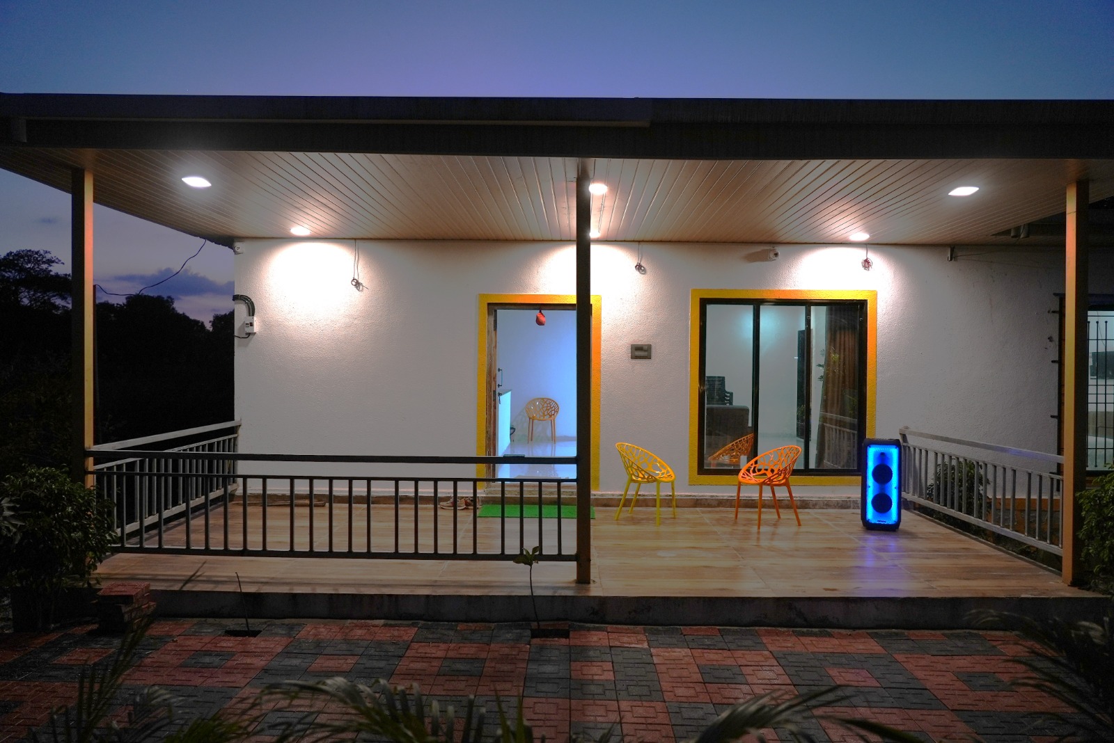 Furnished villa interior at Nature Bliss Karjat